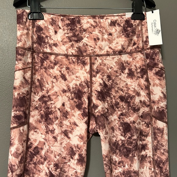 NWT Calvin Klein Sz XL Marble Compression High Waist 7/8 Tights Leggings! - Picture 2 of 13
